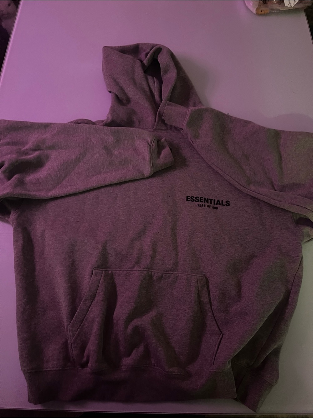 Essentials Pullover Hoodie in Light Heather Gray